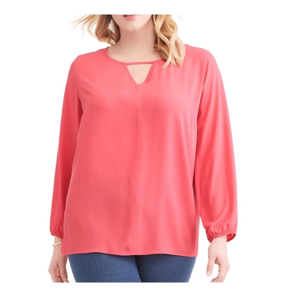 Pink long sleeve blouse